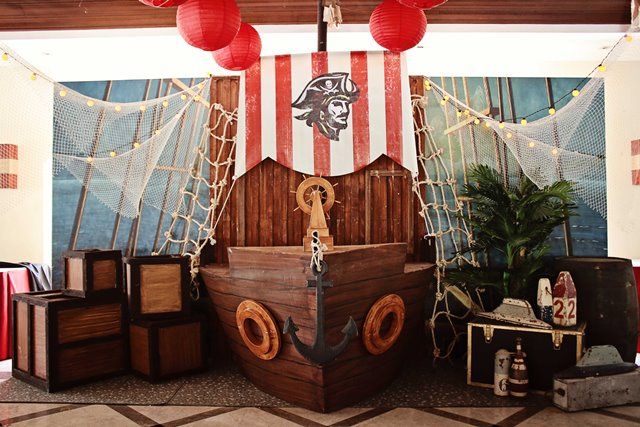 pirate themed birthday decoration for boys 