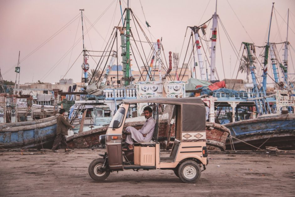 A man in tuk tuk