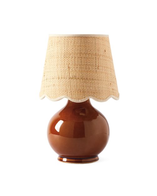 rattan side table lamp