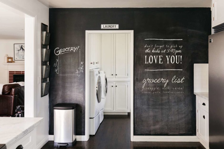 Chalkboard accent wall in your house 