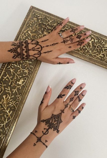 suspended mehndi design