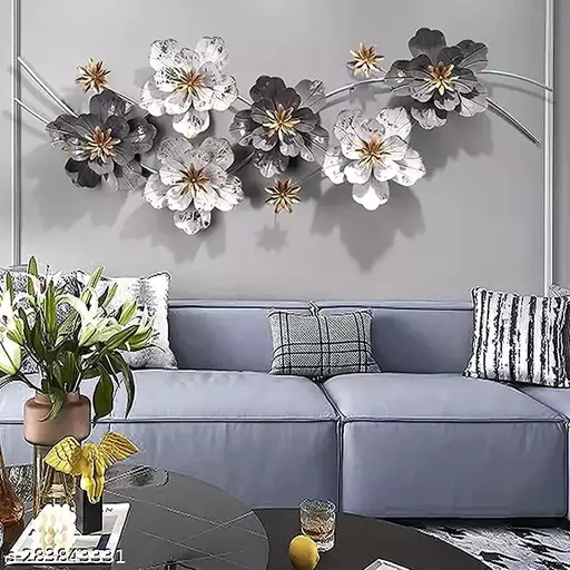 3D Flower Wall Art in a drawing room