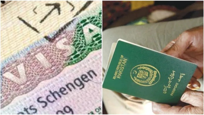 Schengen visa alongside Pakistani passport