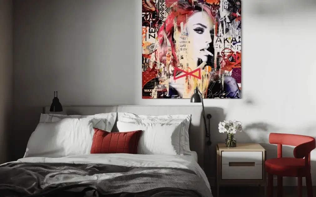 Wall Art hanged in a bedroom