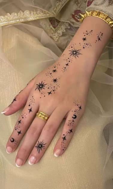 Starry Mehndi Designs 