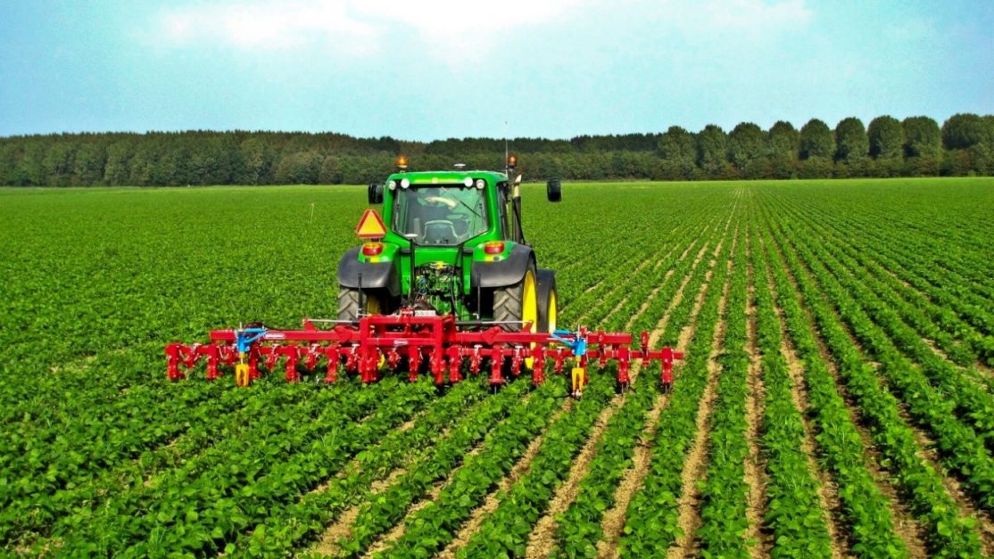 tractor in the field