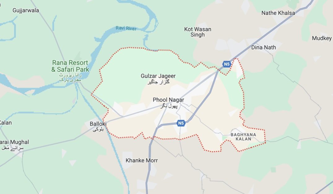 Phool nagar map