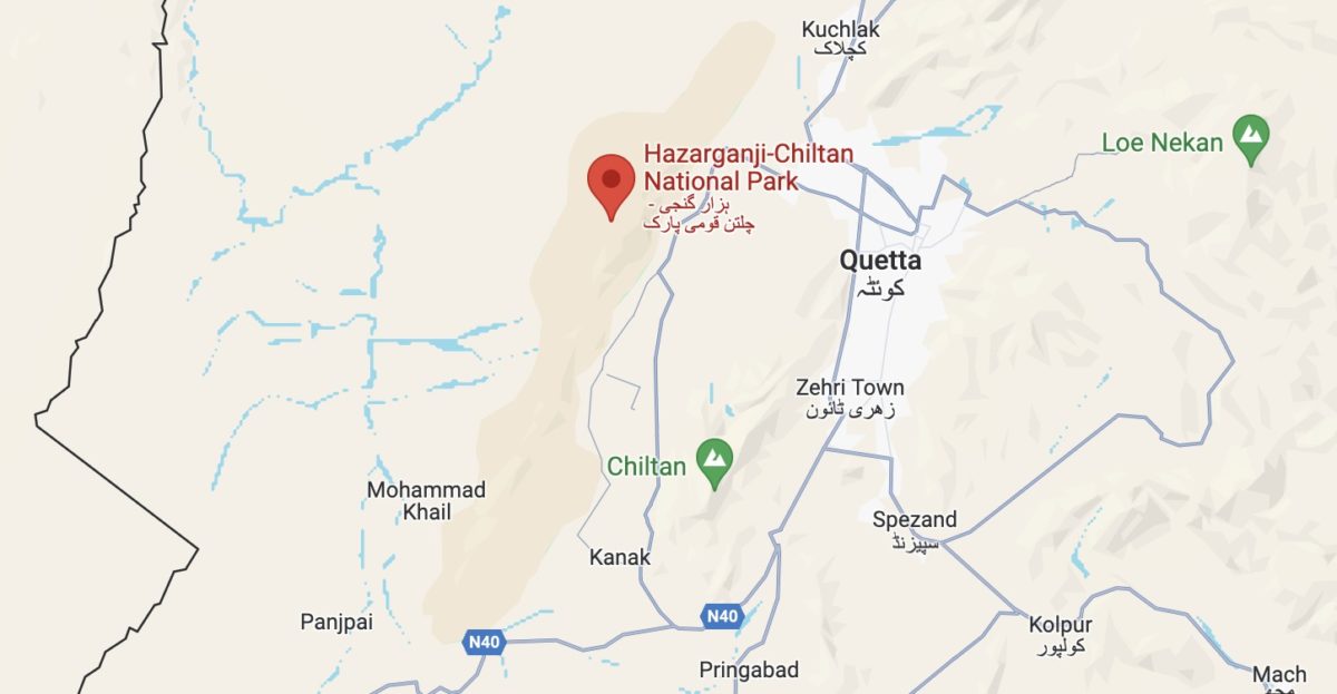 hazarganji chiltan national park map