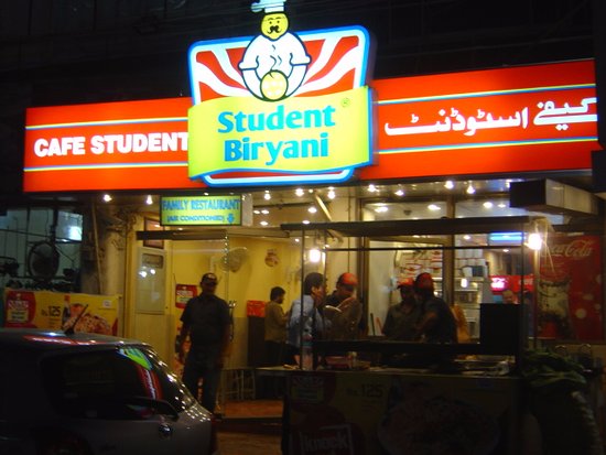 Student biryani at night