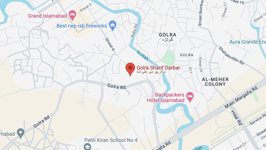 golra sharif darbar E11 map